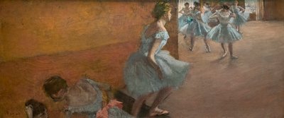 Dançarinos a subir uma escada. Entre 1886 e 1888. Óleo sobre tela. de Edgar Degas