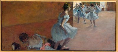 Dançarinos subindo as escadas Pintura por Edgar Degas (1834-1917) de Edgar Degas