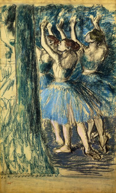 Dançarinos em cena; Danseuses en Scene, c. 1898 de Edgar Degas