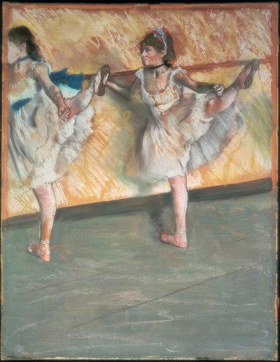 Bailarinos na barra de Edgar Degas