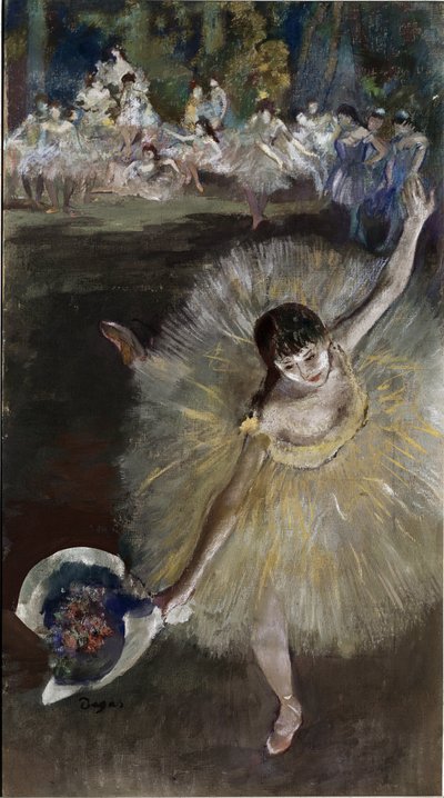 Rapariga dançante (óleo sobre tela) de Edgar Degas