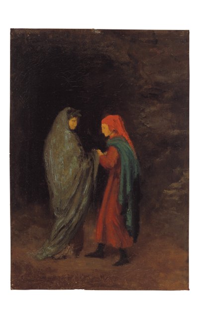 Dante e Virgil na entrada do Inferno de Edgar Degas