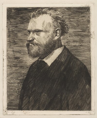 Edouard Manet, retrato do busto-comprimento, 1864-65. de Edgar Degas