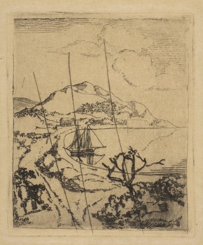 Paisagem grega, 1856. de Edgar Degas