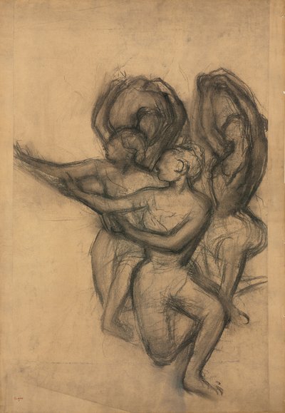Grupo de dançarinos; Grupo de dançarinos, c.1895-1900 de Edgar Degas