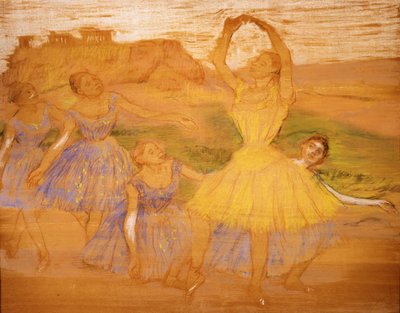 Grupo de dançarinos, c.1895-1897 de Edgar Degas
