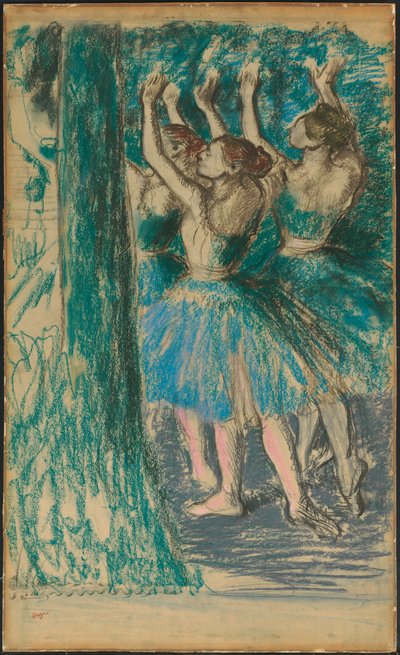 Grupo de dançarinos, c.1898 de Edgar Degas