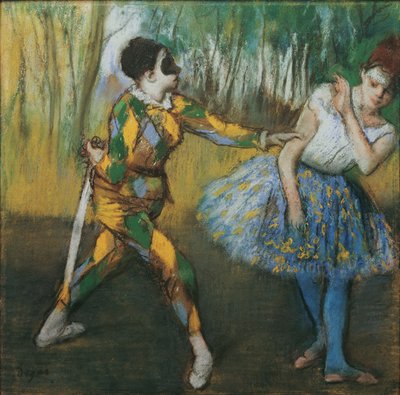 Arlequim e Colombina de Edgar Degas