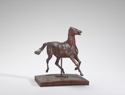 Cavalo trotando, os pés não tocando o chão, década de 1870. de Edgar Degas