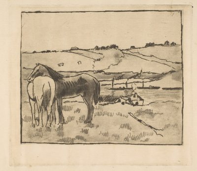 Cavalos no Prado, 1891-92. de Edgar Degas