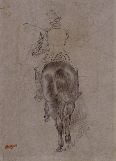 Caçador em um cavalo de Edgar Degas