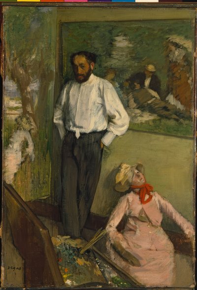 O homem e o fantoche de Edgar Degas