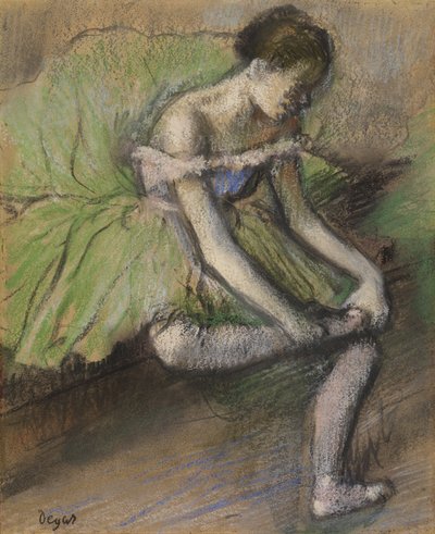 A saia verde, c.1896 (pastel sobre papel) de Edgar Degas