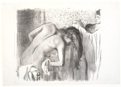 Sair do banho (prancha grande) de Edgar Degas