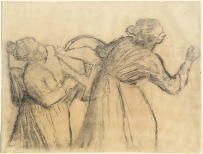 Lavadeira Carregando Linho, c. 18851895. de Edgar Degas