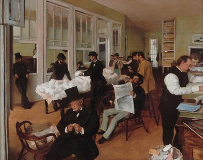 O Bureau of Cotton em Nova Orleans de Edgar Degas