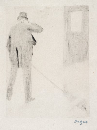 Ludovic Halévy nos bastidores, c.1880-83 (design único) de Edgar Degas