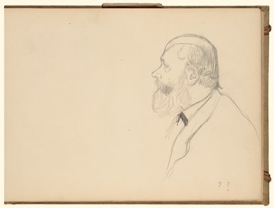 Homem de perfil de Edgar Degas