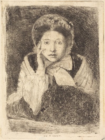Marguerite De Gas, a irmã do artista (Marguerite De Gas, irmã do artista) de Edgar Degas