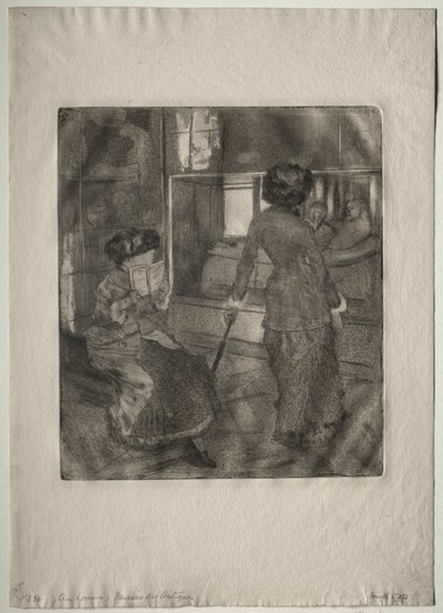 Mary Cassatt no Louvre: Galeria Etrusca, 1879-1880. de Edgar Degas