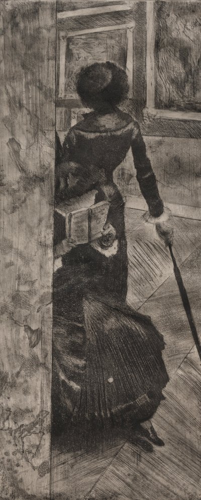 Mary Cassatt no Louvre: Galeria de Pinturas, 1879-1880. de Edgar Degas