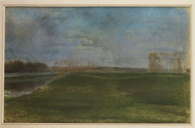 Prado pelo rio de Edgar Degas
