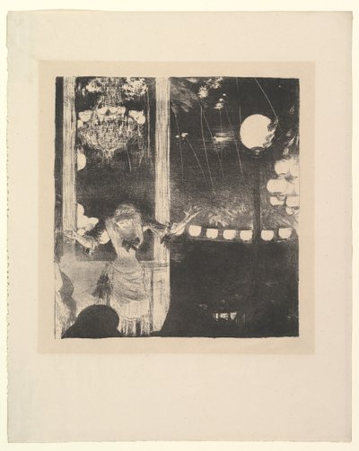 Mlle Bécat no Café des Ambassadeurs, Paris, 1877-78. de Edgar Degas