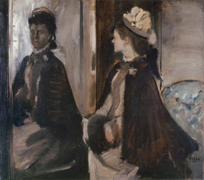 Jeantaud no espelho, c. 1875 de Edgar Degas