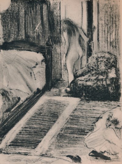 Mulher nua na porta de seu quarto, c.1879, 1946 de Edgar Degas