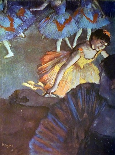 Pintura intitulada Um balé visto de uma caixa de ópera por Edgar Degas de Edgar Degas