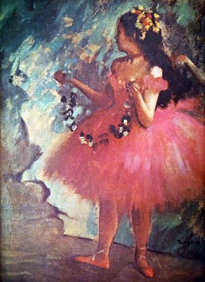 Pintura intitulada Dancer in a Rose Dress de Edgar Degas de Edgar Degas