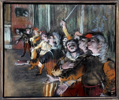 Pastel extras ou coristas sobre monotipo de Edgar Degas (1834-1917) 1877 Sol. 0,27x0,32 m Paris, musee d