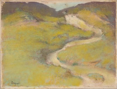 Caminho num campo de Edgar Degas