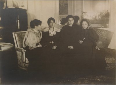 Paule Gobillard, Jeannie Gobillard, Julie Manet e Geneviève Mallarmé, 1895. de Edgar Degas