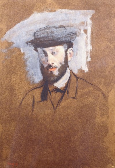 Retrato de Eugene Manet, c.1875 de Edgar Degas