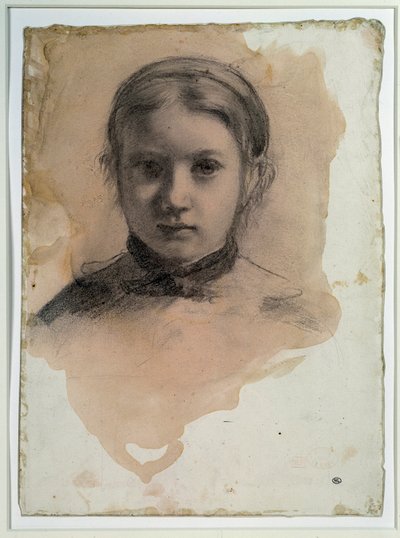 Retrato de Giovanna Bellelli Estudo para “” a família Bellelli ”Desenho de Edgar Degas de Edgar Degas