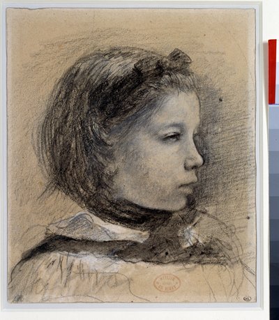 Retrato de Giulia Bellelli Estudo para "a família Bellelli" Desenho de Edgar Degas (1834-1917) Por volta de 1858-1859 Dim.0,23 x 0,19 m Paris. Museu do Louvre de Edgar Degas