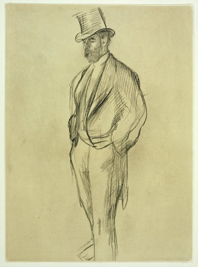 Retrato de Ludovic Halevy (1834-1908), de "The Cardinal Family", de Ludovic Halevy, c.1880s, publicado em 1938 de Edgar Degas