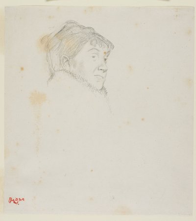 Retrato de Madame Dietz-Monnin (anteriormente Cabeça de Mulher) de Edgar Degas
