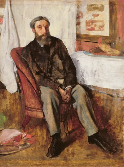 Retrato de um homem, c.1866 de Edgar Degas