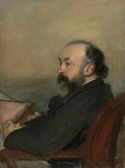 Retrato de um homem, c.1877 de Edgar Degas