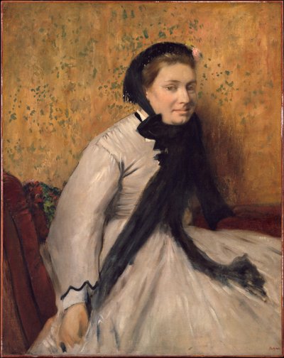 Retrato de uma mulher de cinzento de Edgar Degas