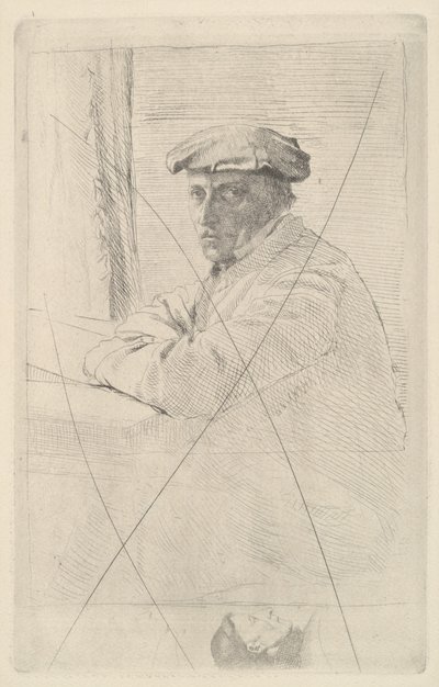 Retrato do gravador Joseph Tourny, 1857 (gravura cancelada) de Edgar Degas