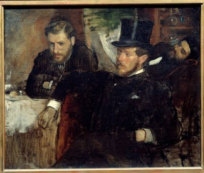 Retratos dos engenheiros Jeantaud (1840-1906), Livert e Laine (1841-1888), amigos do artista Pinturas de Edgar Degas (1834-1917) 1871 Sol. 0,38x0,47 m Paris, musee d