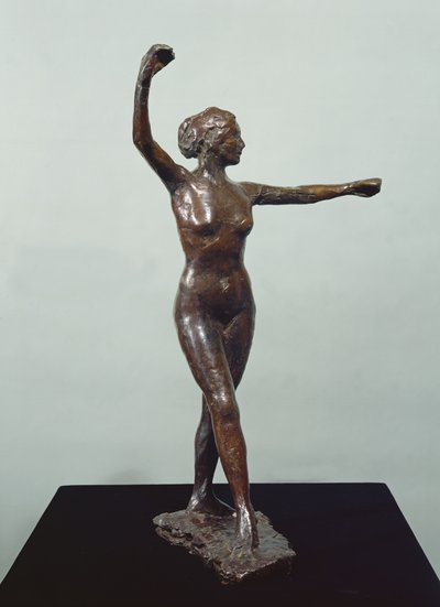 Preparação para a dança, pé direito na frente (bronze) de Edgar Degas