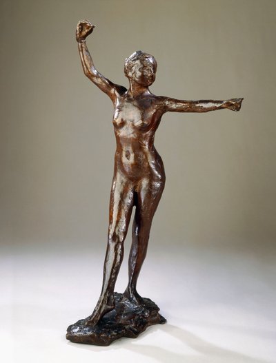 Preparação para a dança, o pé direito à frente, de Edgar Degas