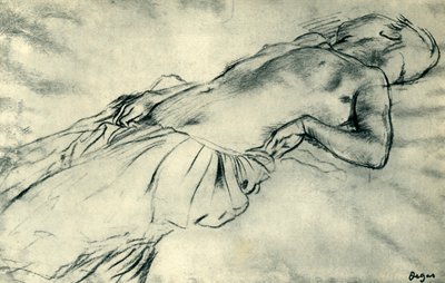 Nu feminino reclinado, final do século XIX, 1943. de Edgar Degas