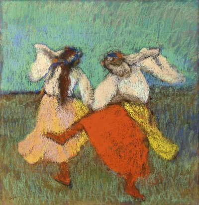 Dançarinos russos por Degas, Edgar (1834-1917). Pastel sobre papel, tamanho : 63x60,8, ca 1899, Coleção Particular de Edgar Degas