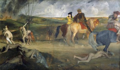 Cena de guerra na Idade Média, c.1865 (óleo sobre tela) de Edgar Degas