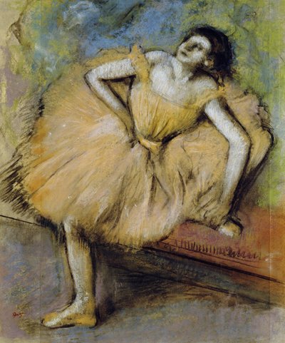 Dançarino sentado, c.1894 de Edgar Degas